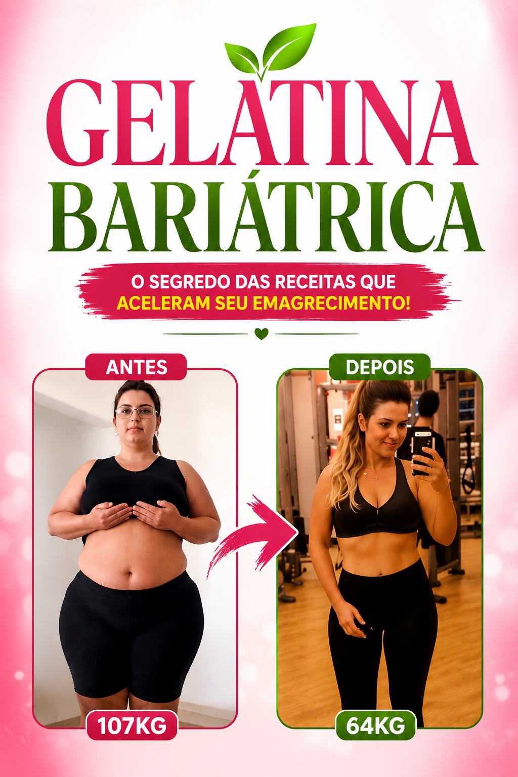 Ebook Gelatina Bariátrica — 107kg para 64kg